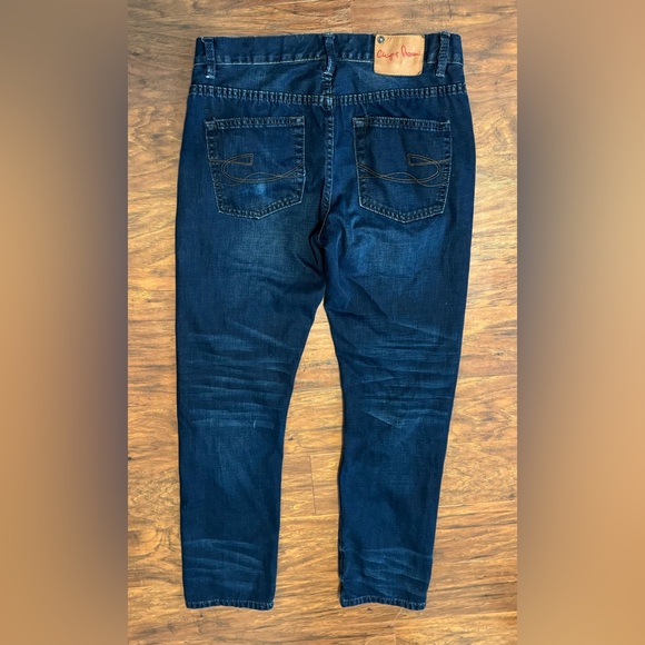 Chip & Pepper Ike Slim Straight Jeans Distressed Dark Wash Mens 31x32 - Picture 2 of 9